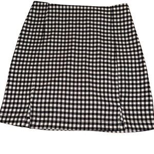 Black & White Gingham Check Mini Pencil Skirt Ladies Size 3 by Love on a Hangar